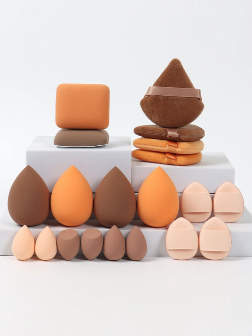 20 Pcs Pink Makeup Sponge and Makeup Puff Set Suitable for Face Cream