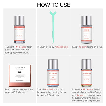 Pro Brow Lift Perming Eyebrow Lifting Brow Lamination Kit with Cling