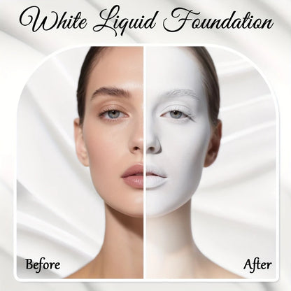 Pure White Liquid Foundation for COS stage Makeup Long-lasting