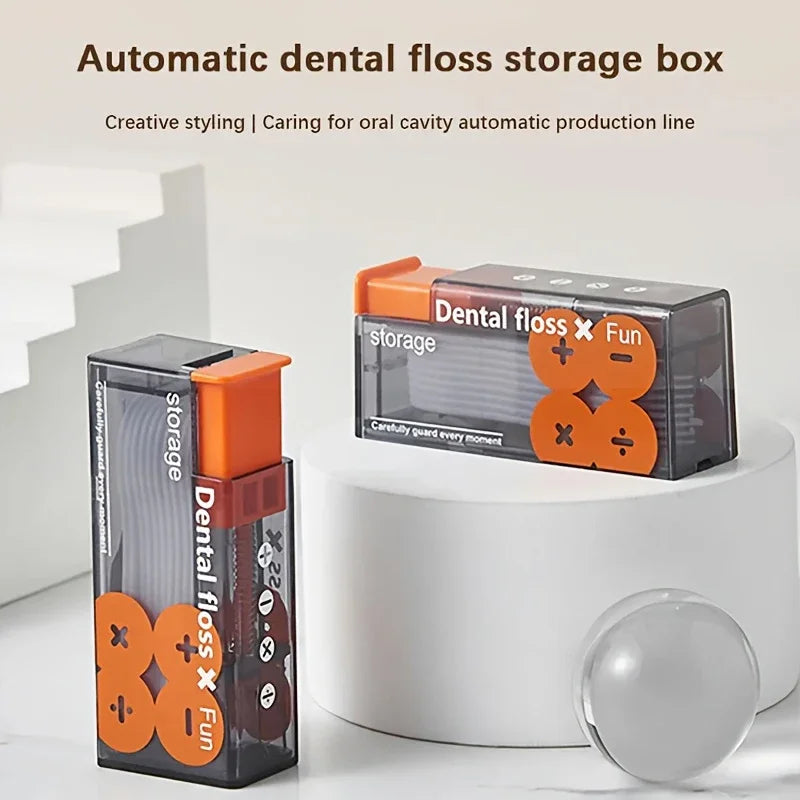 Automatic Dental Floss Storage Box Pop-Up Dental Floss Dispenser With