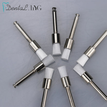 100pcs/Bag Disposable Dental Polisher Nylon Bristle Brush Polishing