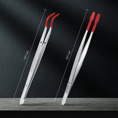 1/4 Pieces Tweezers With Rubber Tips Tweezers Rubber PVC Silicone