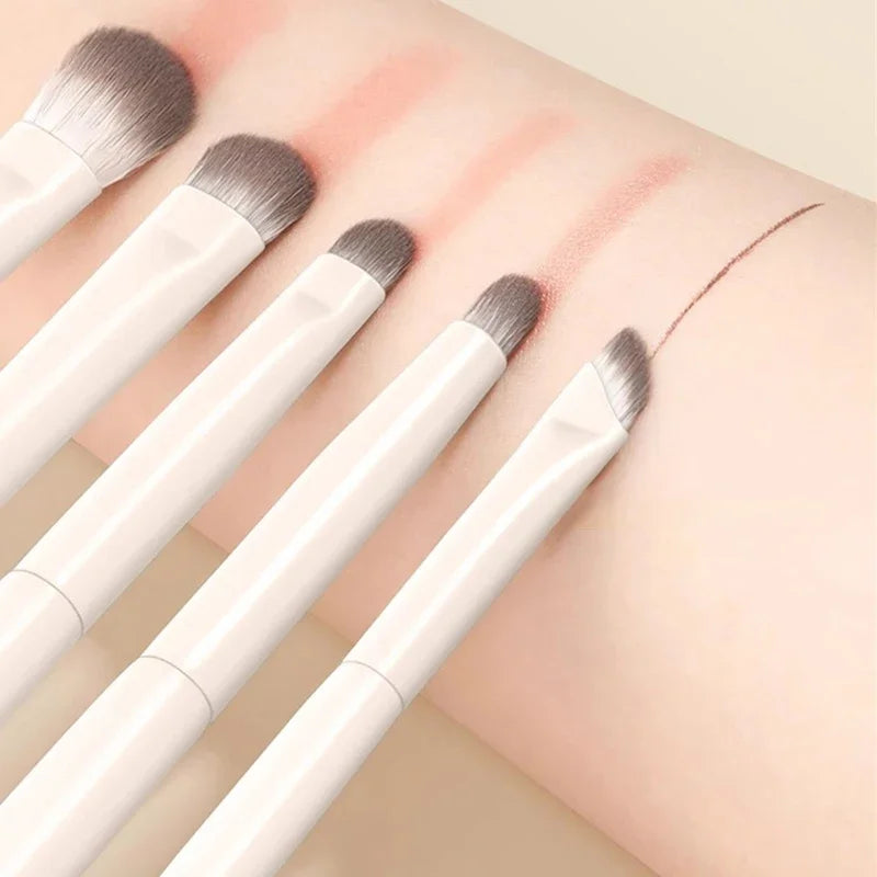 5/6/8/10pcs Natural Eye Makeup Brushes Set Detail Eyeshadow Brush