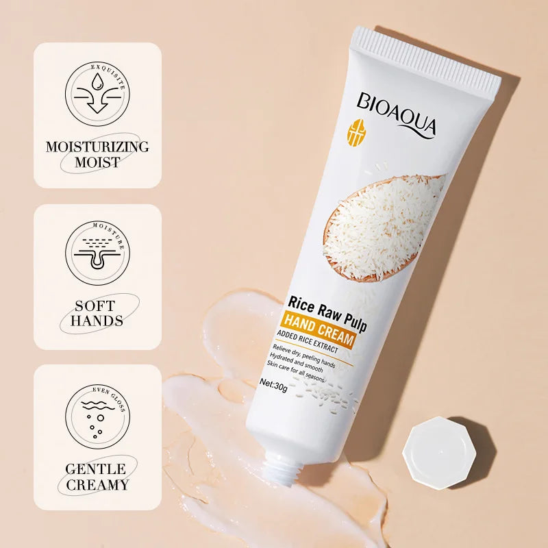 BIOAQUA White Rice Hand Cream Whitening Moisturizing Nourishing
