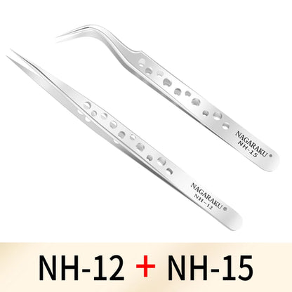 NAGARAKU Makeup Eyelashes 2pcs set N-01 N-02  Eyelashes Tweezers NH-12