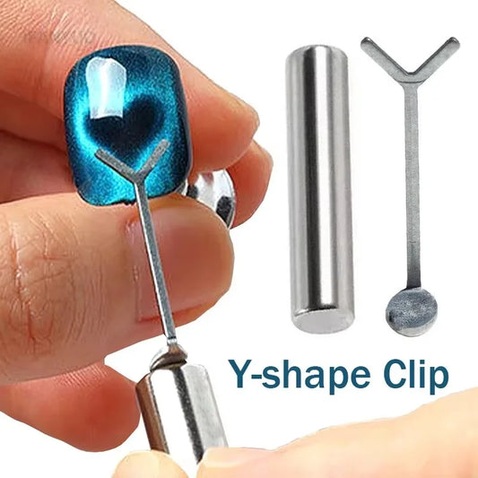2Pcs Y-shaped Love Heart Magnetic Auxiliary Tool Cat's Eye Match with
