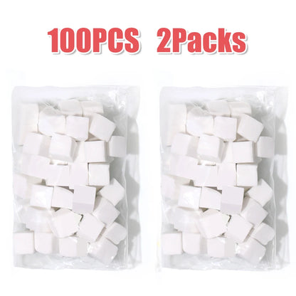 LINMANDA 200/50PCS Nail Sponge Sponge with Grab Pen and Sponge Grab