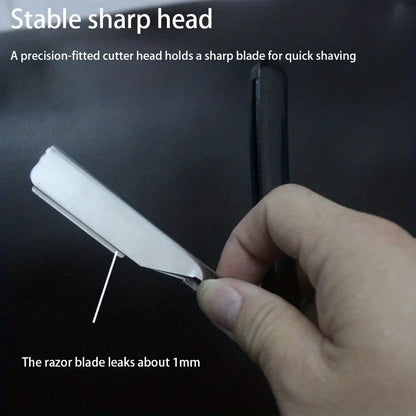 Manual Shaver for Men Barbershop Razor Stainless Steel Shank Is Easy