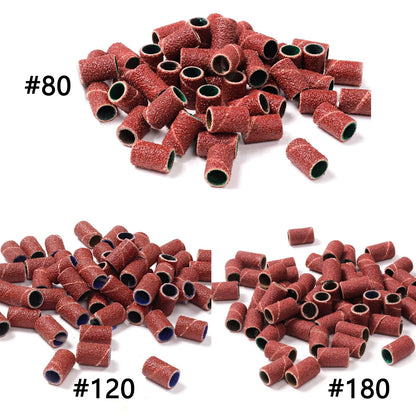100pcs/50pcs Sanding Cap Bands For Electric Manicure Machine