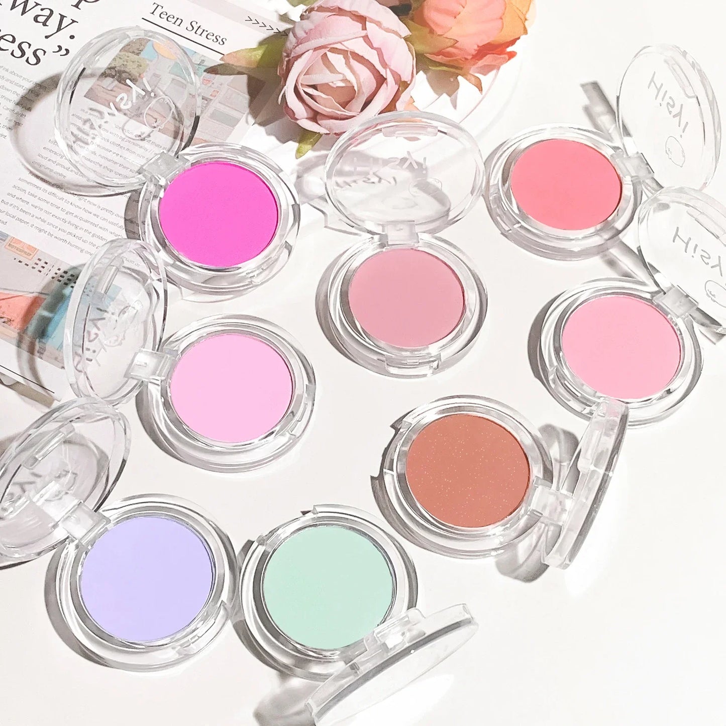HISYI monochrome blush whitening matte cosmetics vitality girl nude