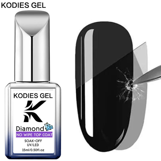 KODIES GEL NEW Super Shine Top Coat Gel Nail Polish UV Diamond Topcoat