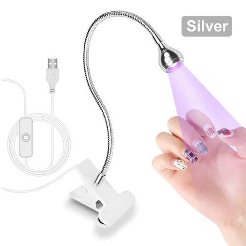 Nail LED UV Lamp for Drying Gel Nails Polish Clip-On Flexible Desk