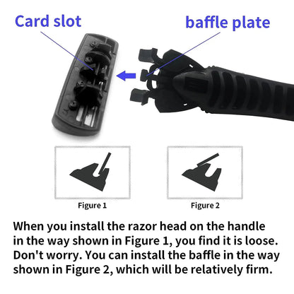 3-layer Stainless Steel Blade Men Razor Washable For Travel For Home