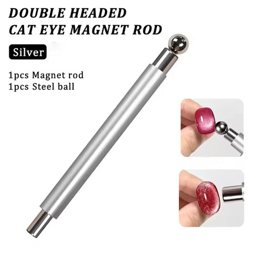 1Pcs Round Steel Magnetic Ball Double-Headed Thickened Cat-Eye