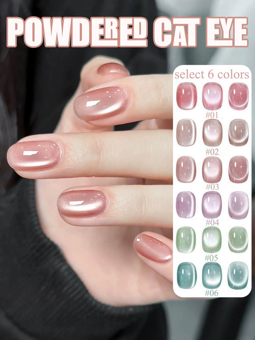 WS Black Glass Cat Magnetic Gel Nail Polish Punk Style Nail Art