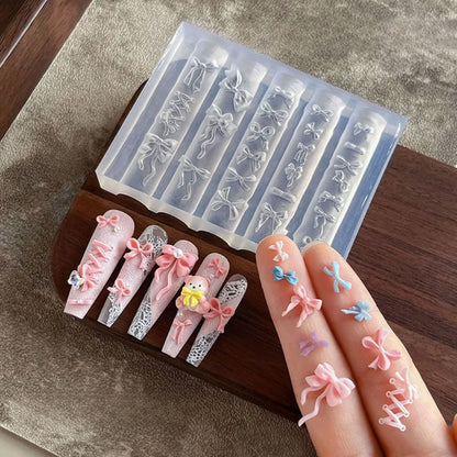 Cake Cream Lace Heart Silicone Nail Mold Sweet Y2K Nail Art