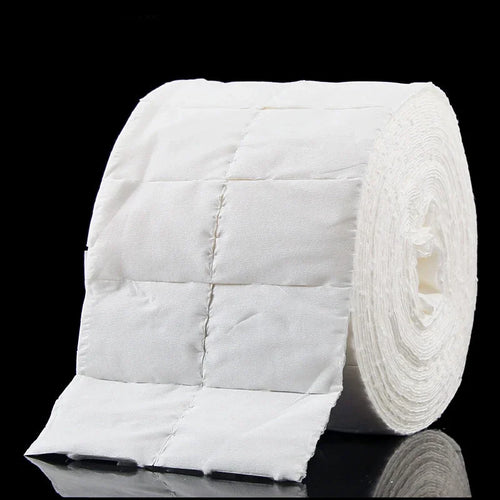 300Pcs/Roll Nail Polish Remover Cotton Pads White Torn Off Lint Free