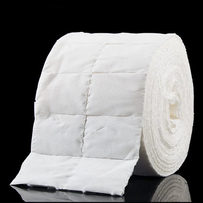 300Pcs/Roll Nail Polish Remover Cotton Pads White Torn Off Lint Free