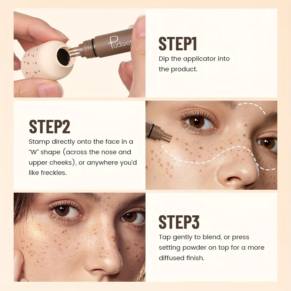 Freckle Stamp Makeup Pen Waterproof, Natural Look Dot Freckles, Long