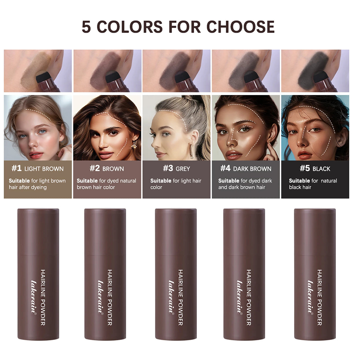 Waterproof Hairline & Root Concealer Pen – Instant Grey Coverage with
