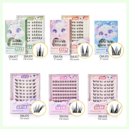 Yelix DIY Clusters Eyelashes Glue-free False Eyelashes Natural Eyelash