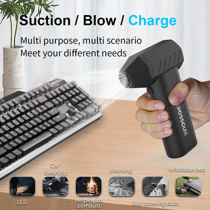 CROSSGUN New Jet Fan Strong Portable Power Handheld Dust Elimination