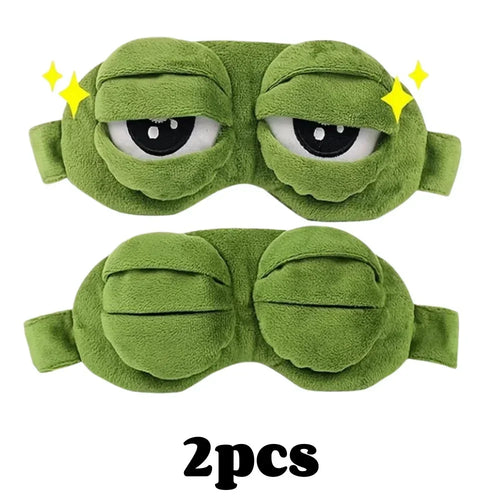 3D Frog Sleep Mask Natural Sleeping Eyeshade Women Men Creative