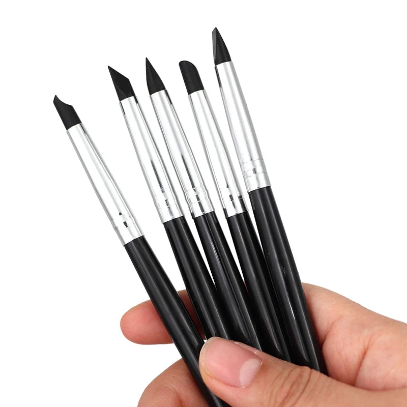 5Pcs Dental Resin Silicone Shaping Pen Brush Art Brush Dentistry