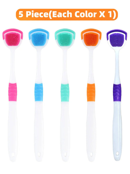 Vaclav 1Pc/4Pcs/8Pcs Silicone Tongue Scraper For Oral Hygiene,Tongue