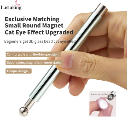 Cat Eye Nail Art Magnetic Tool Cylindrical Stick with Ball Magnet
