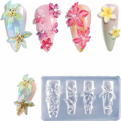 Cake Cream Lace Heart Silicone Nail Mold Sweet Y2K Nail Art