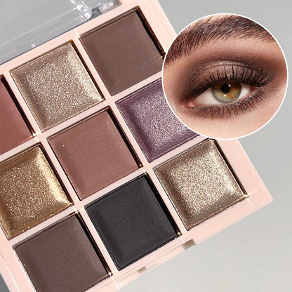 JUJU DREAM 9-Color Eyeshadow Palette, Matte & Shimmer Finish, Soft