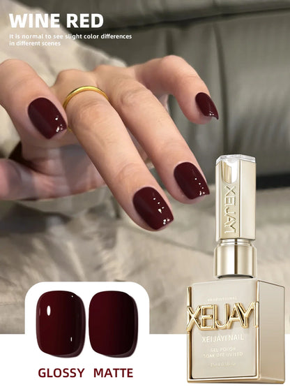 1pc 15ml Reddish Brown Gel Nail Polish Starter Pure Soak Off No Wipe