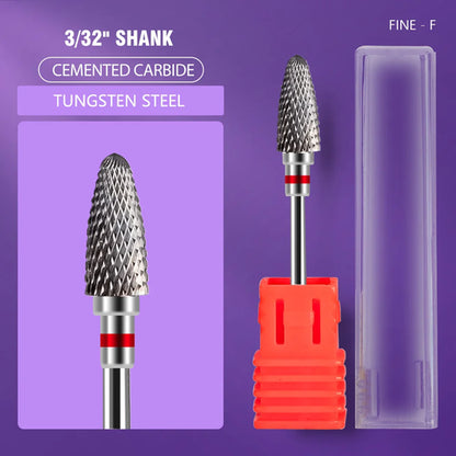 Ceramic Tungsten Carbide Nail Drill Bit Rotate Burr Milling Nail
