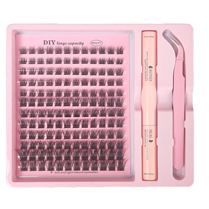 DIY Clusters Lash Kit Full Set 8-16mm Mix Bond&Seal Tweezers Lash for
