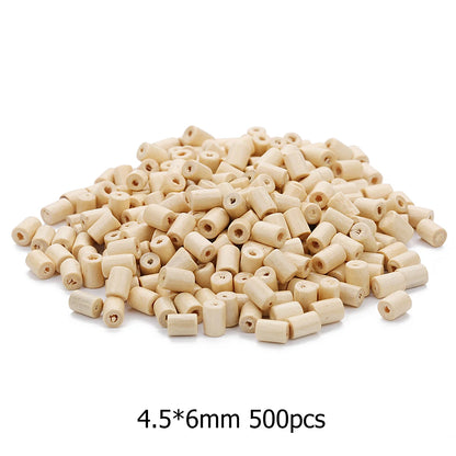 100-300pcs/string 5mm Round Natural Wood Spacer Beads, Wooden Prayer Beads for DIY Necklaces Bracelets, Jewelry Making Supplies