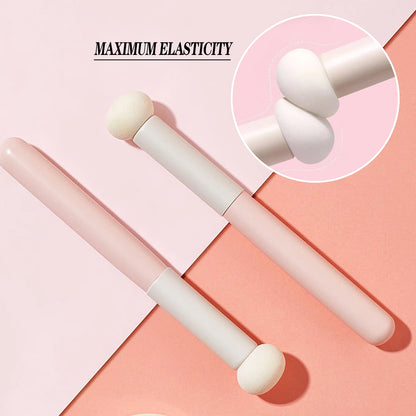 The mushroom head concealer brush has soft bristles and does not