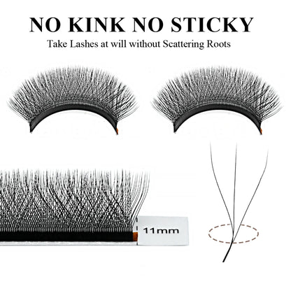 NAGARAKU 3D W Shape L LU Curl Premium Soft Light Natural Lashes Makeup