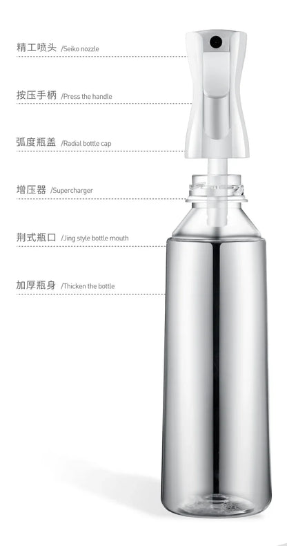 500/300/200ml Hair Spray Bottle Refillable Bottles Continuous Mist