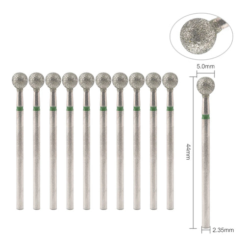 10Pcs Diamond Milling Cutter For Manicure Electric Nail Drill Bits