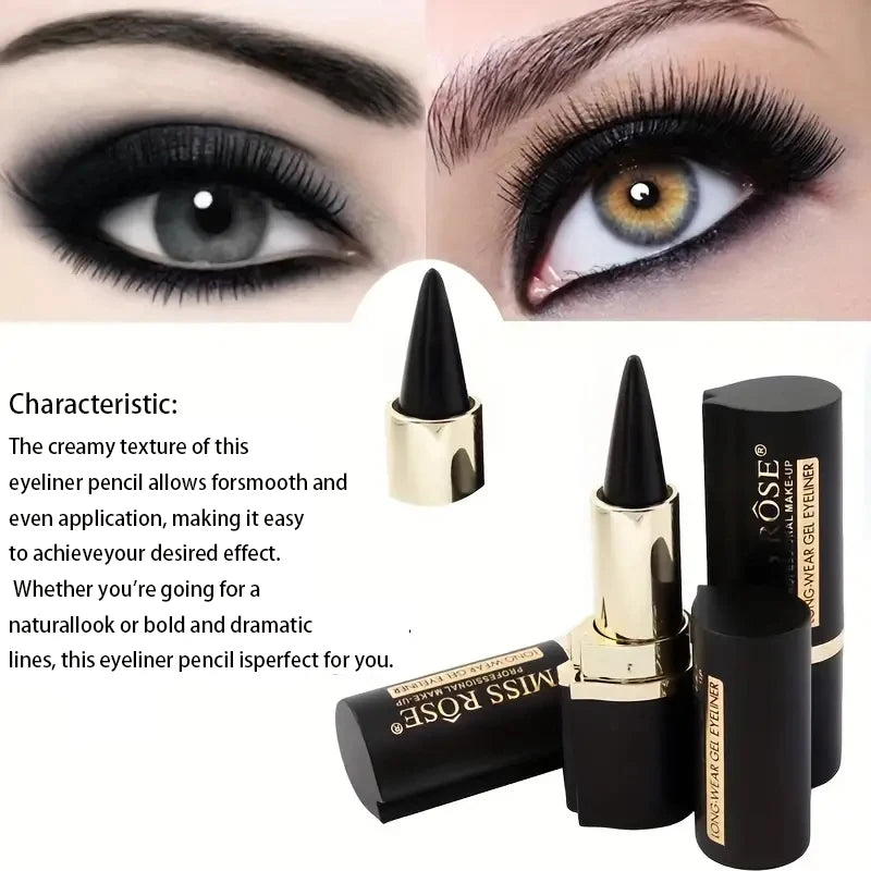 Creamy texture Eyeliner, 1 Count /2 Counts Easy Coloring Sweat Proof