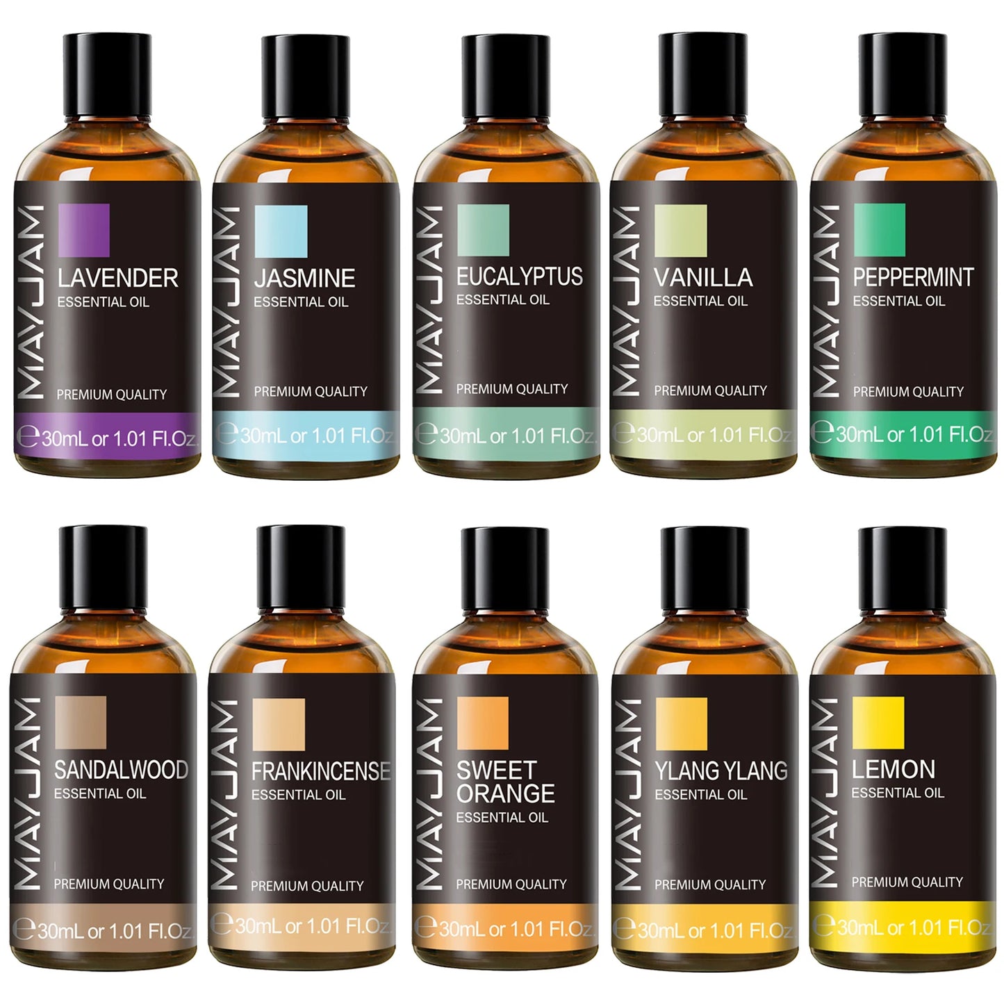 MAYJAM 1PCS 30ML Aromatherapy Essential Oil Lavender Vanilla Jasmine