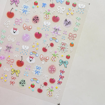 Colorful Balloon Cute Puppy Flower Cherry Bowknot Love Happy Dog