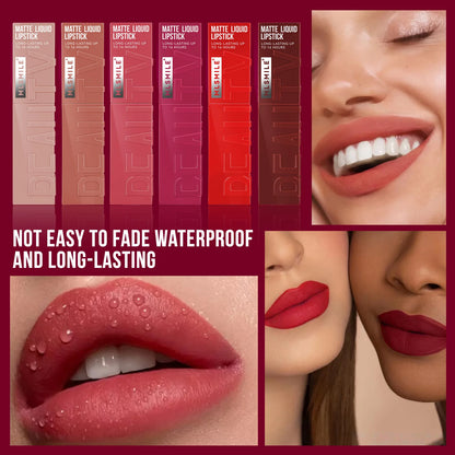 MLSMILE 6 Color Non-stick cup Velvet Satin Gloss Lip glaze Mist Liquid