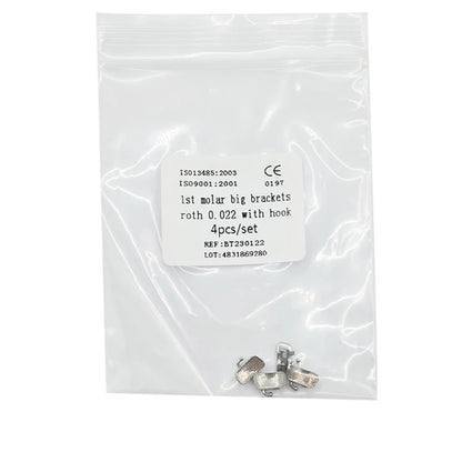 10pcs/Pack Dental Orthodontic Lingual Button Bottom Bondable Metal
