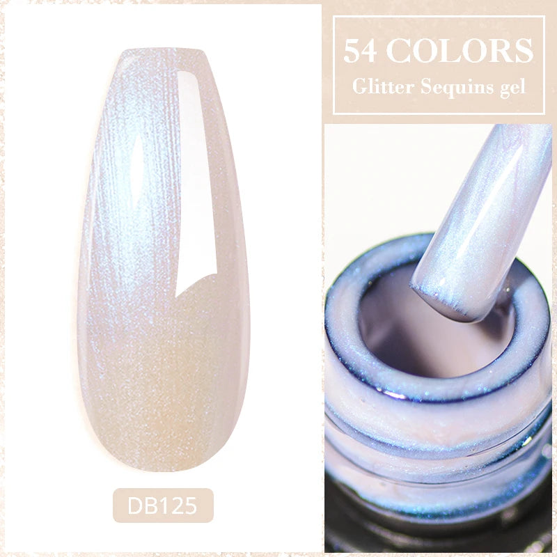 6ml Glitter Gel Nail Polish Sparkling Nail Art  UV Gel Colorful