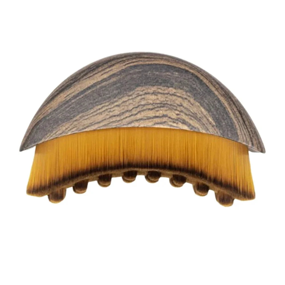 Contour shaping facial brush, with ergonomic mermaid line design,