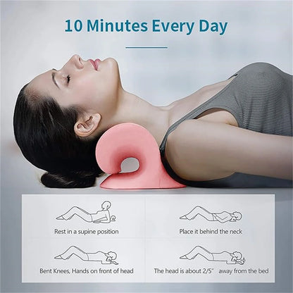 C-Shaped Pillow Neck and Shoulder Relaxer, Cervical Traction Device