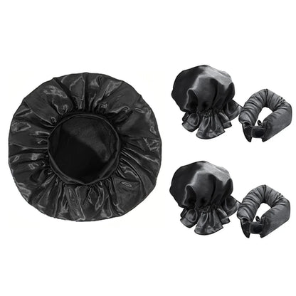 No Heat Hair Curler And Satin Sleeping Cap Set Heatless Hair Curling