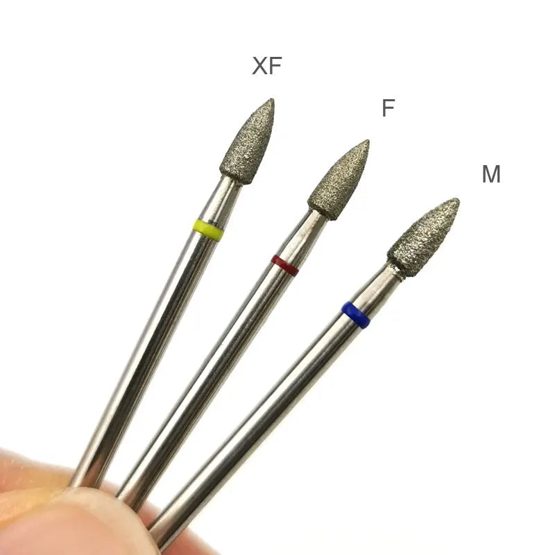 HYTOOS Cone Diamond Cuticle Bit Manicure Drills Nails Accessories
